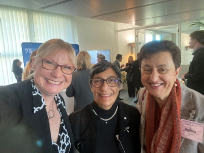 Dr. Carol McCrum with Prof Ranjeny Thomas & Dr Mona Marabani